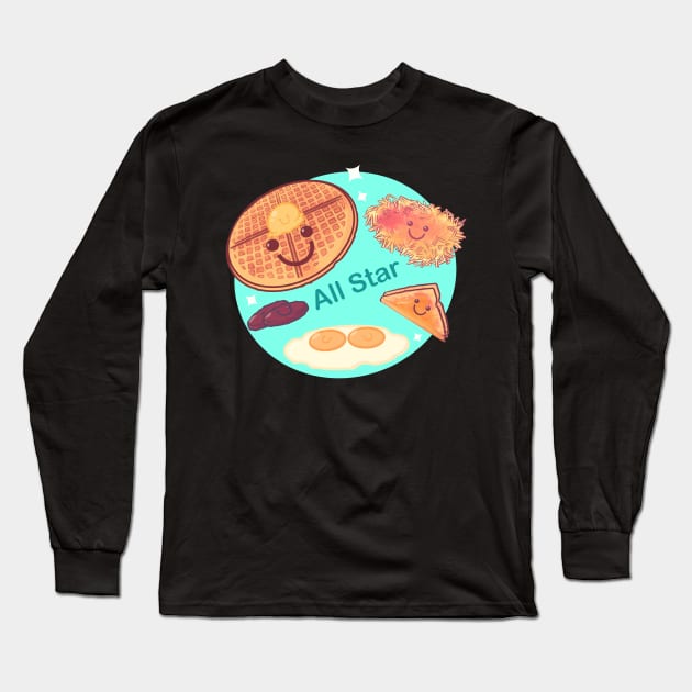 All Star Breakfast Long Sleeve T-Shirt by LVBart